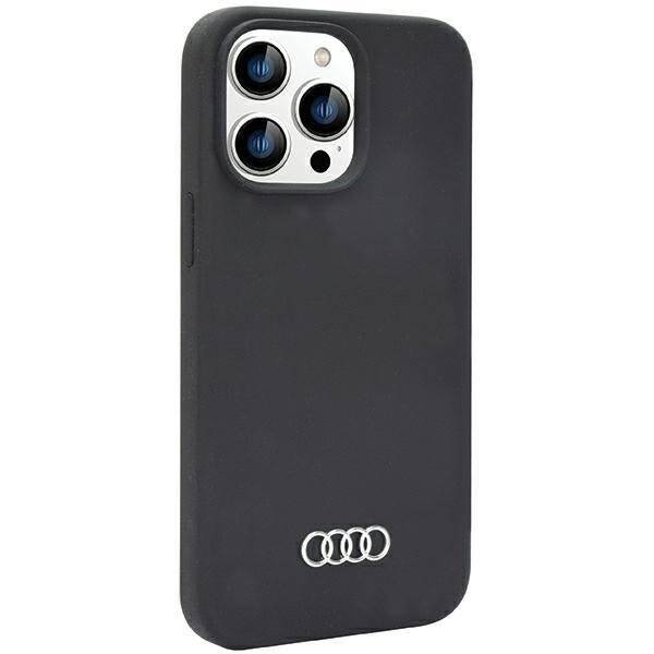Etui Audi Silicone Case na iPhone 14 Pro - czarne AU-LSRIP14P-Q3/D1-BK