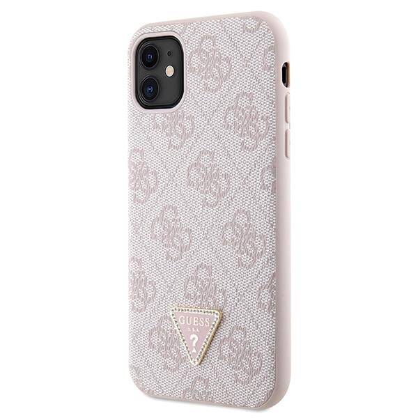 Etui Guess GUHCN61P4TDSCPP na iPhone 11 / Xr - różowe Crossbody 4G Metal Logo