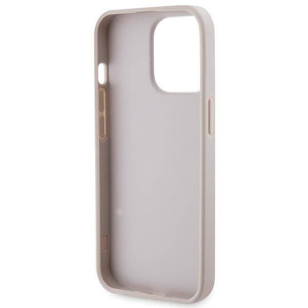 Etui Guess GUHCP13LP4TDSCPP na iPhone 13 Pro / 13 - różowe Crossbody 4G Metal Logo