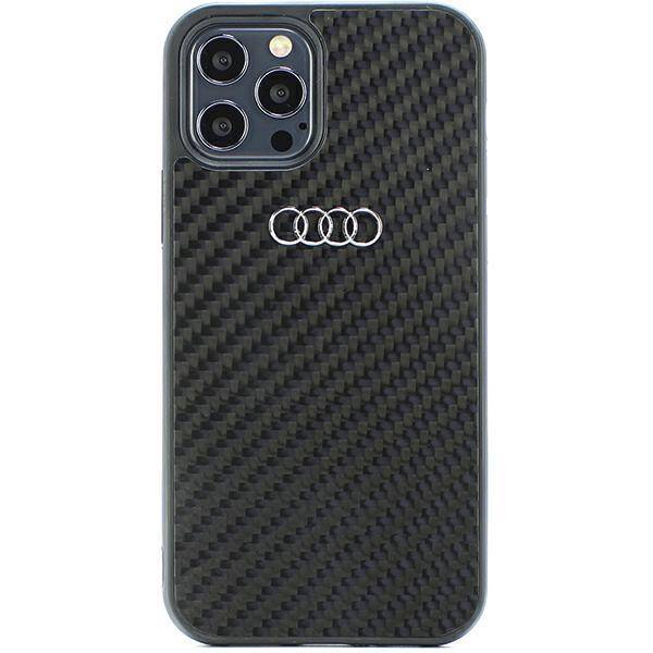 Etui Audi Carbon Fiber na iPhone 12 / iPhone 12 Pro - czarne AU-TPUPCIP12P-R8/D2-BK