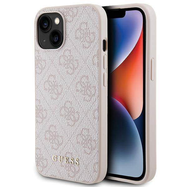 Etui Guess 4G Big Metal Logo na iPhone 15 Plus - różowe