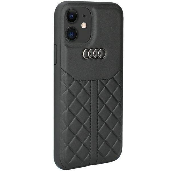 Etui Audi Genuine Leather na iPhone 12 / iPhone 12 Pro - czarne AU-TPUPCIP12P-Q8/D1-BK