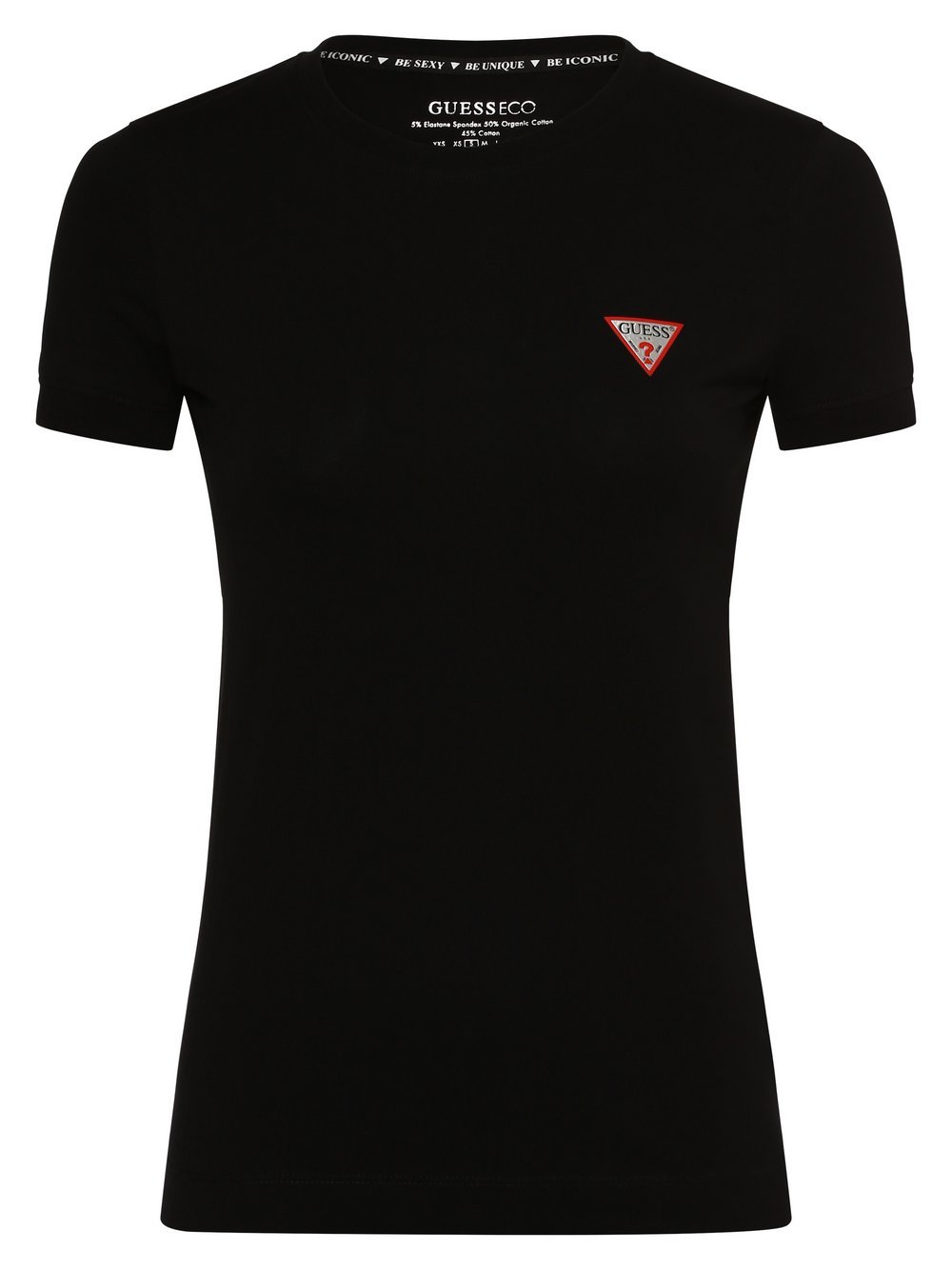 GUESS - T-shirt damski, czarny