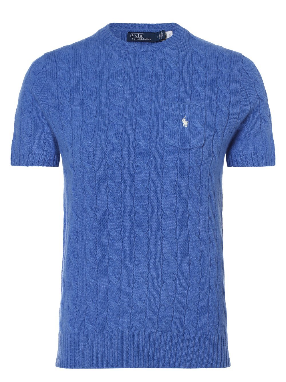 Polo Ralph Lauren - Sweter damski z dodatkiem kaszmiru, niebieski
