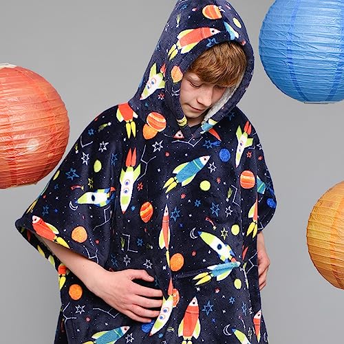 Bedlam Ponczo polarowe Sherpa, niebieskie, 75 x 92,5 cm