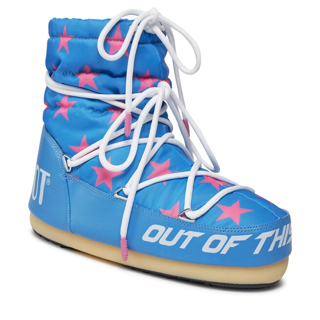 Śniegowce Moon Boot Light Low Stars 14601700001 Alaskan Blue / Pink 001