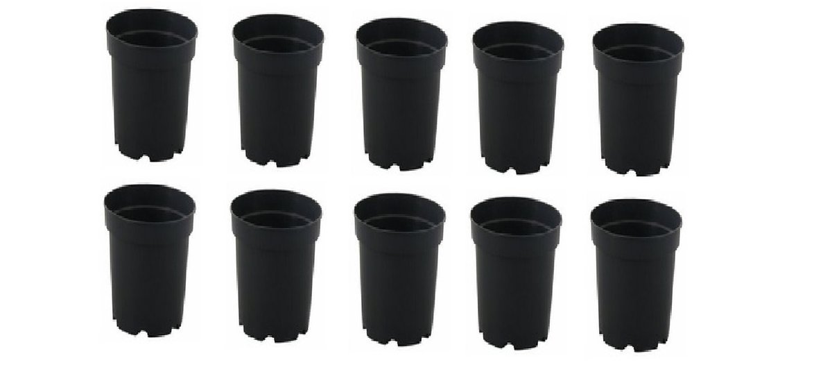 Doniczka produkcyjna plastikowa 2l czarna 10szt