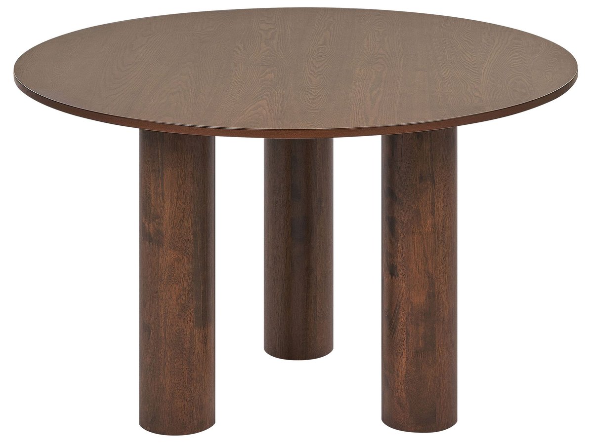 Zdjęcia - Stół kuchenny Stół do jadalni okrągły ⌀ 120 cm ciemne drewno ORIN