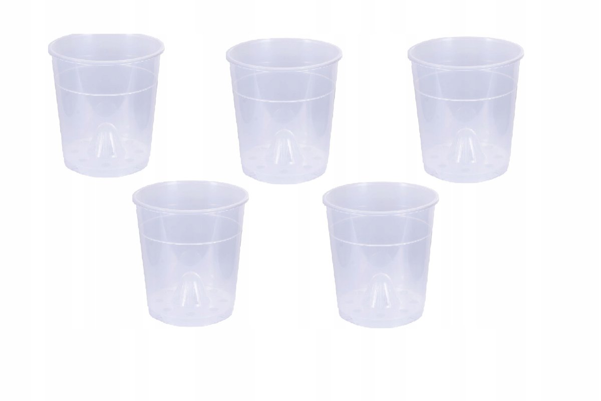 Doniczka produkcyjna 15cm przezroczysta 5szt