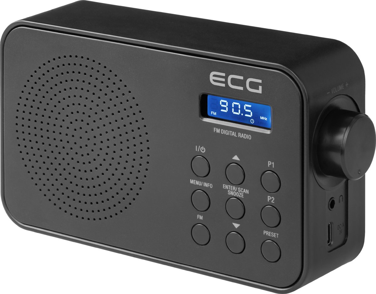 ECG Radio FM R 105, czarne, wyciągana antena doskonały odbiór