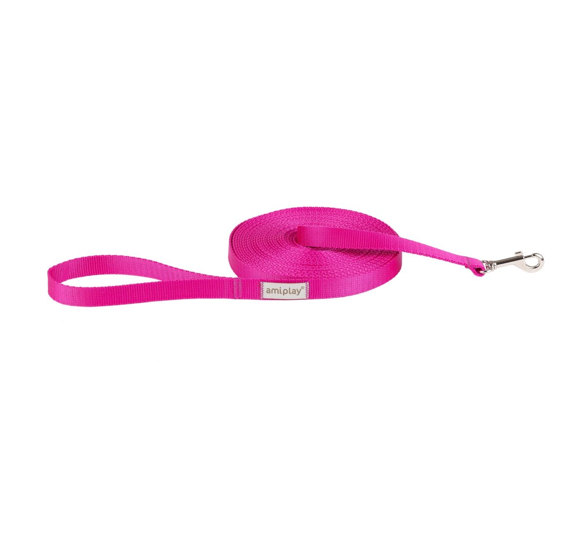 AmiPlay Samba Smycz treningowa 500cm M różowa