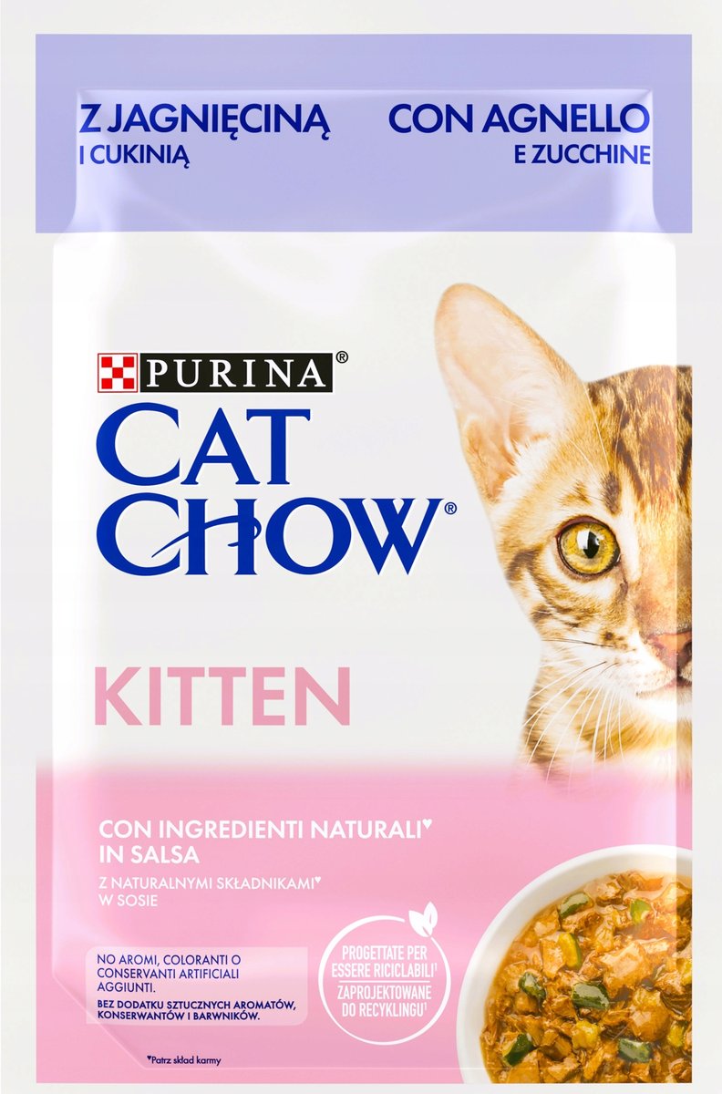 Mokra karma dla kociąt Cat Chow Jagnięcina 85g
