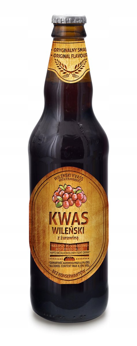 Now (napoje orzeźwiające) Kwas chlebowy Wileński z żurawiną 500 ml
