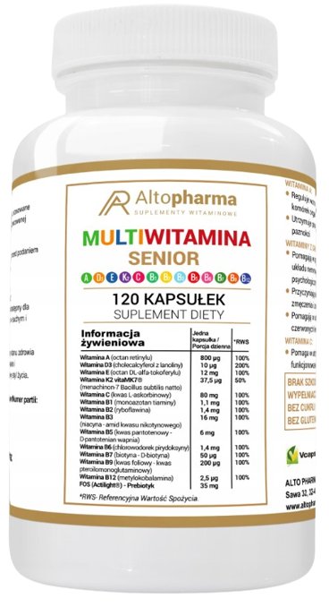Altopharma Multiwitamina Senior 120 kapsułek 1146143