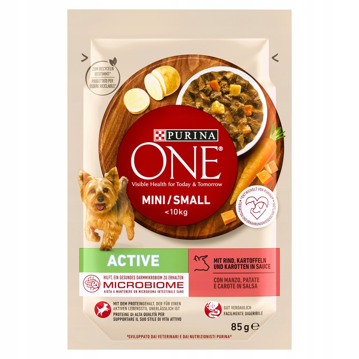 Mokra karma dla psa Purina One Mini/Small Active 85g