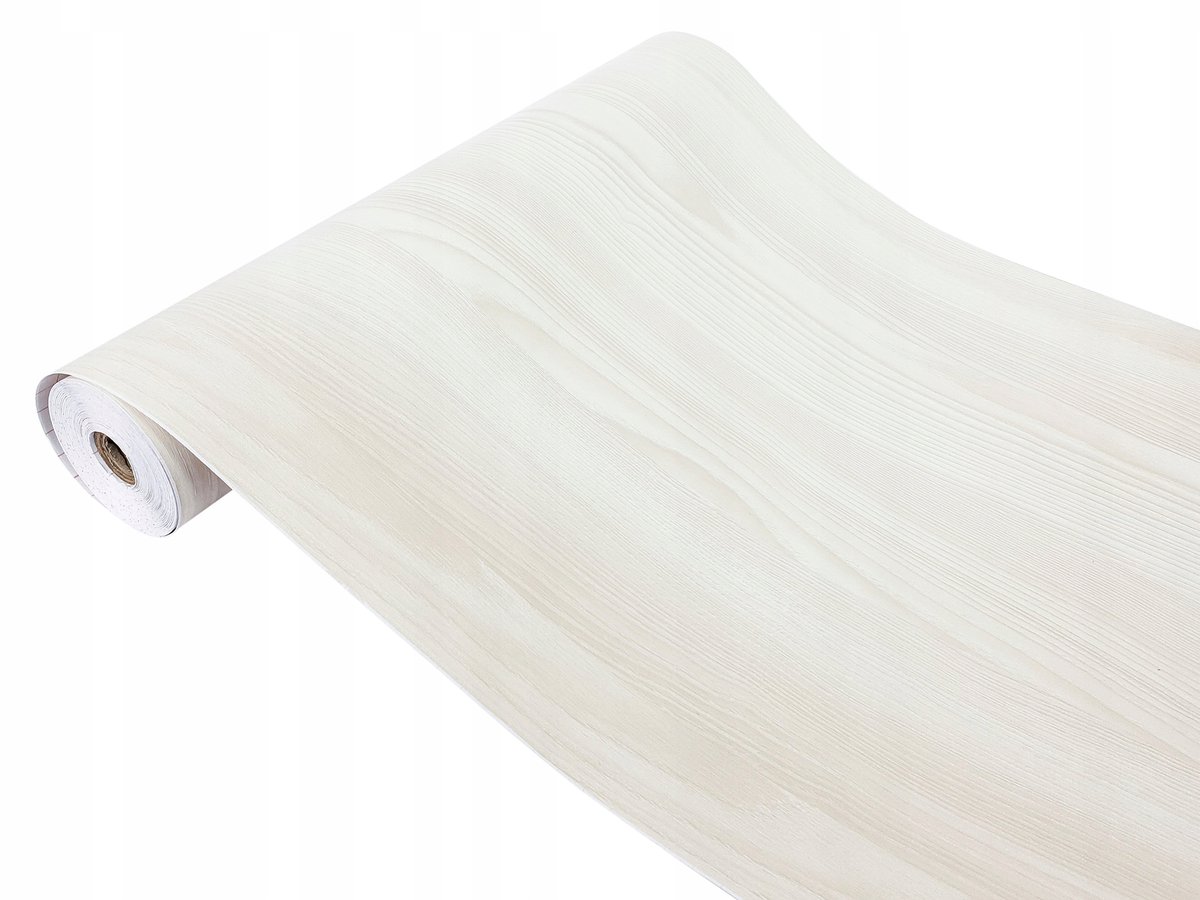 Okleina Samoprzylepna Drewnopodobna Biała Sosna Na Regał Blat Szafę 45x990