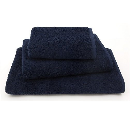 Granatowy Ręcznik Bawełniany Frotte Spa 90X180 Cm