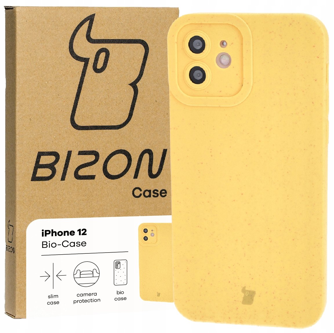 Etui Bizon Bio Case do iPhone 12, żółte