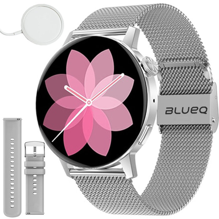 Smartwatch Damski Silver Zegarek Dla Kobiety Ip68 Dt3Mini Silver