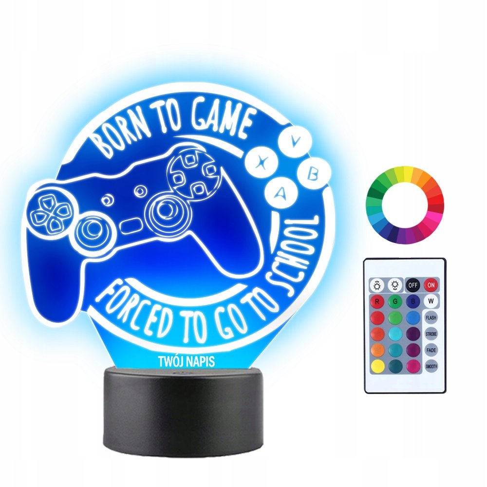 Lampka Nocna 3D LED dla Gracza Gaming Prezent