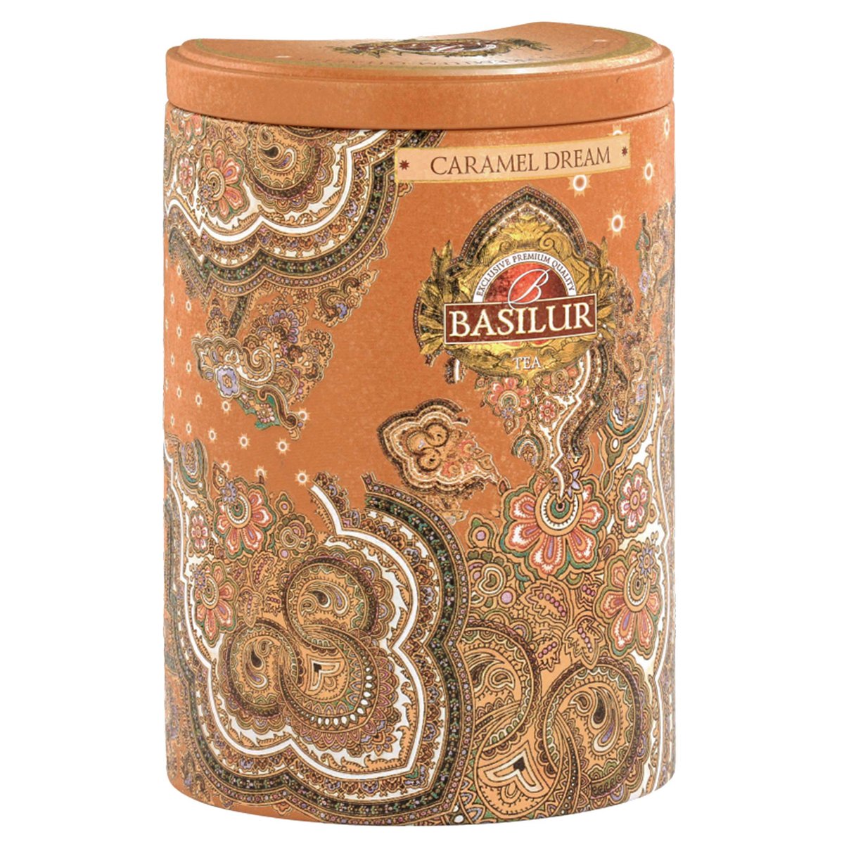 BASILUR Caramel Dream- Liściasta czarna herbata cejlońska z naturalnym aromatem karmelu w ozdobnej puszce, 100 g x1