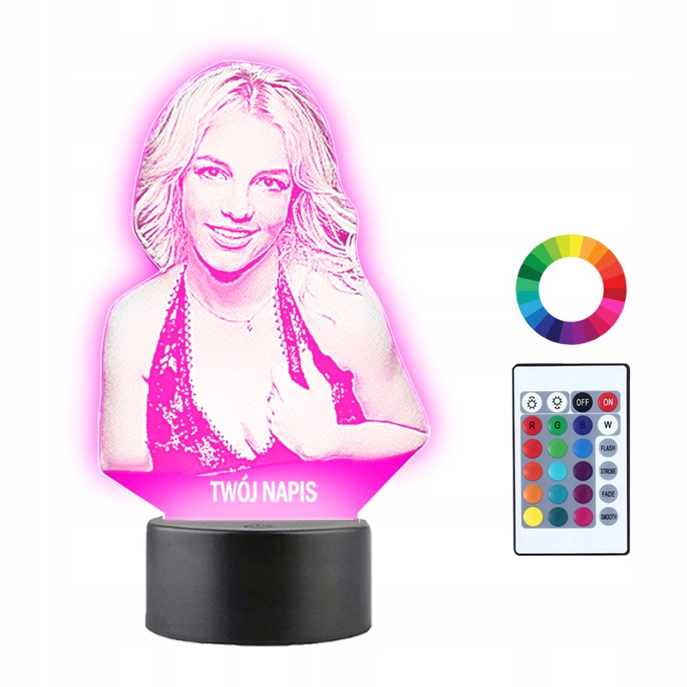 Lampka Nocna 3D LED Britney Spears Prezent