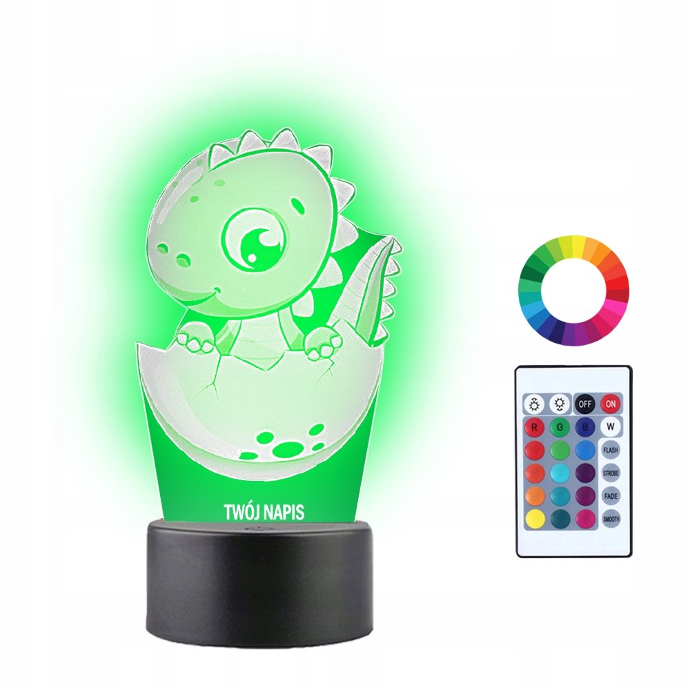 Lampka Nocna 3D LED Dinozaur Dino Prezent