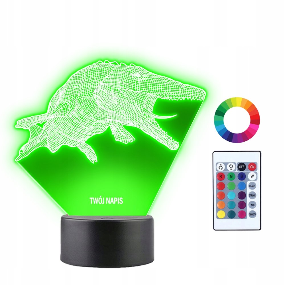 Lampka Nocna 3D LED Dinozaur Spinozaur Prezent