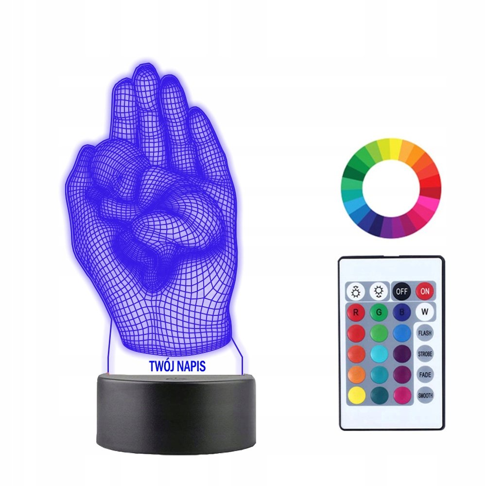 Lampka Nocna 3D LED Dziecko na Dłoni