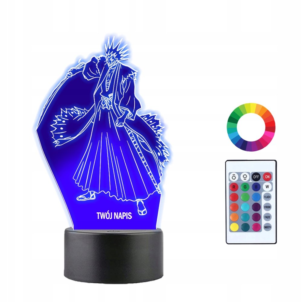 Lampka Nocna 3D LED Amazing Zaraki Kenpachi BLEACH