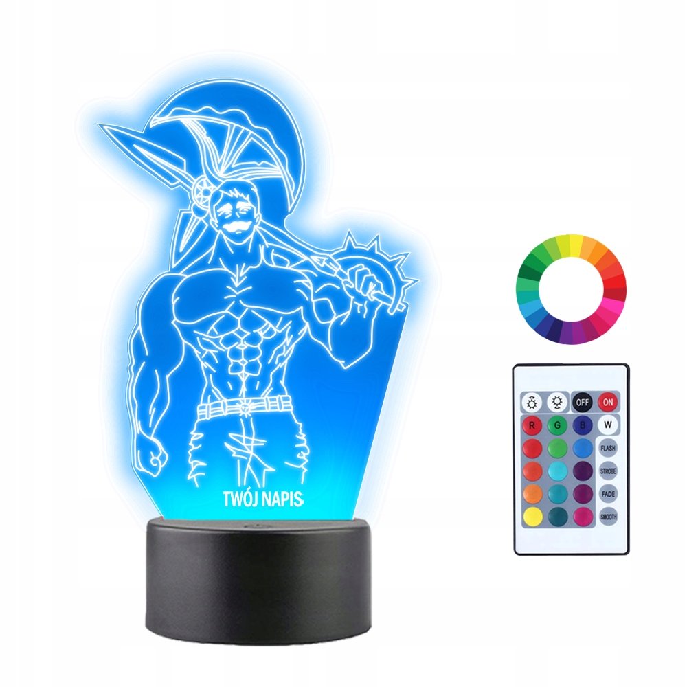 Lampka Nocna 3D Led Alinzo The Seven Deadly Sins