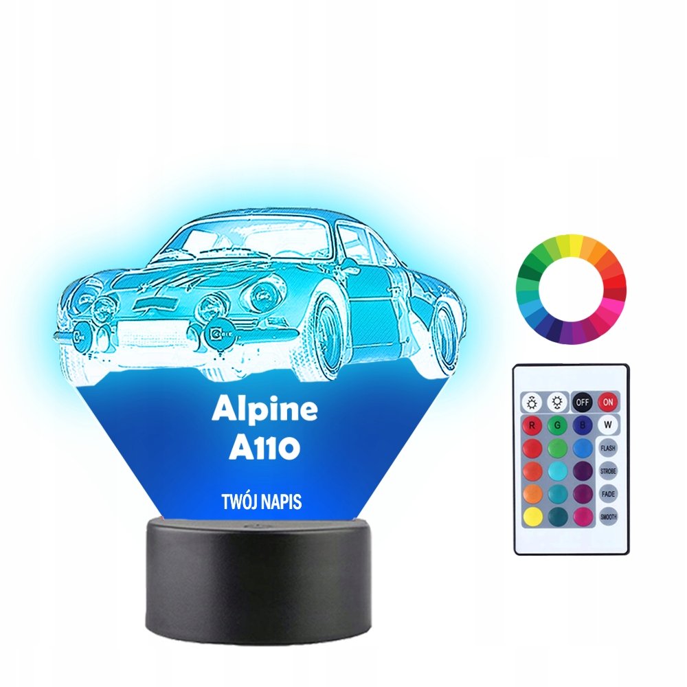 Lampka Nocna 3D LED Auto Alpine A110 Prezent