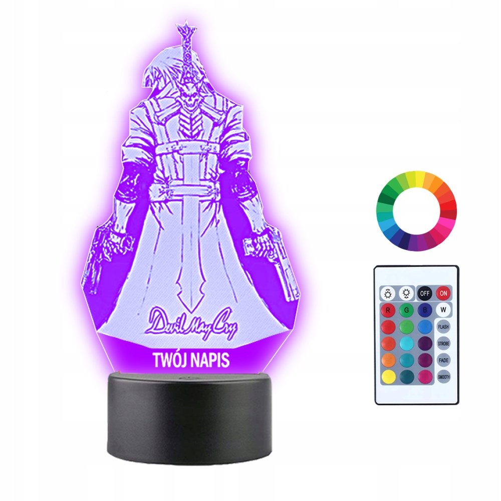Lampka Nocna 3D LED Devil May Cry Gra Prezent