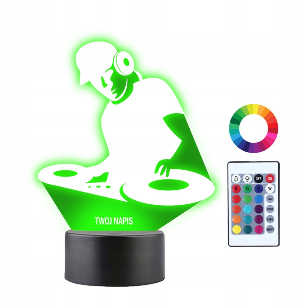 Lampka Nocna 3D LED Dj Muzyka Prezent