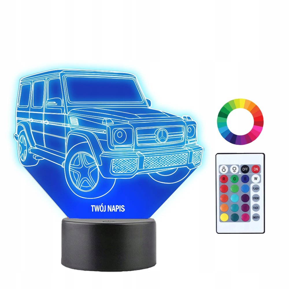 Lampka Nocna 3D LED Auto Mercedes G Klasa Prezent