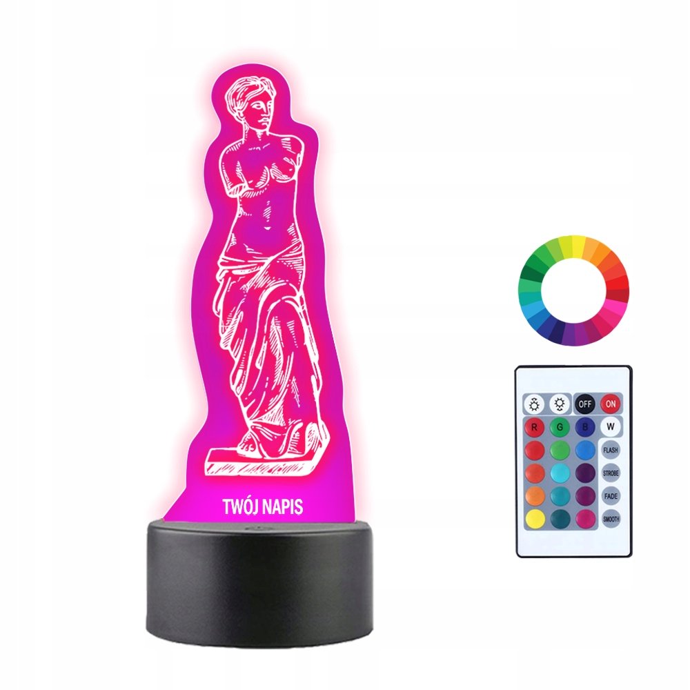 Lampka Nocna 3D LED Afrodyta Bogini Miłości
