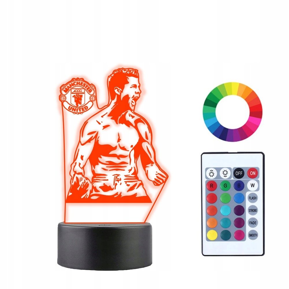 Lampka Nocna 3D Led CRISTIANO RONALDO