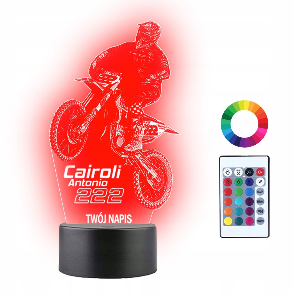 Lampka Nocna 3D LED Cairoli Antonio Prezent