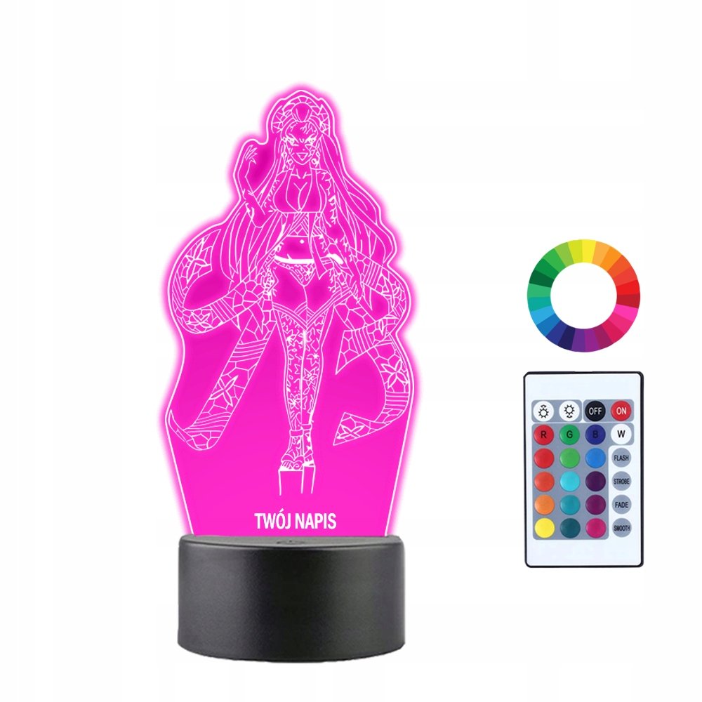 Lampka Nocna 3D Led Demon Slayer Demon Daki