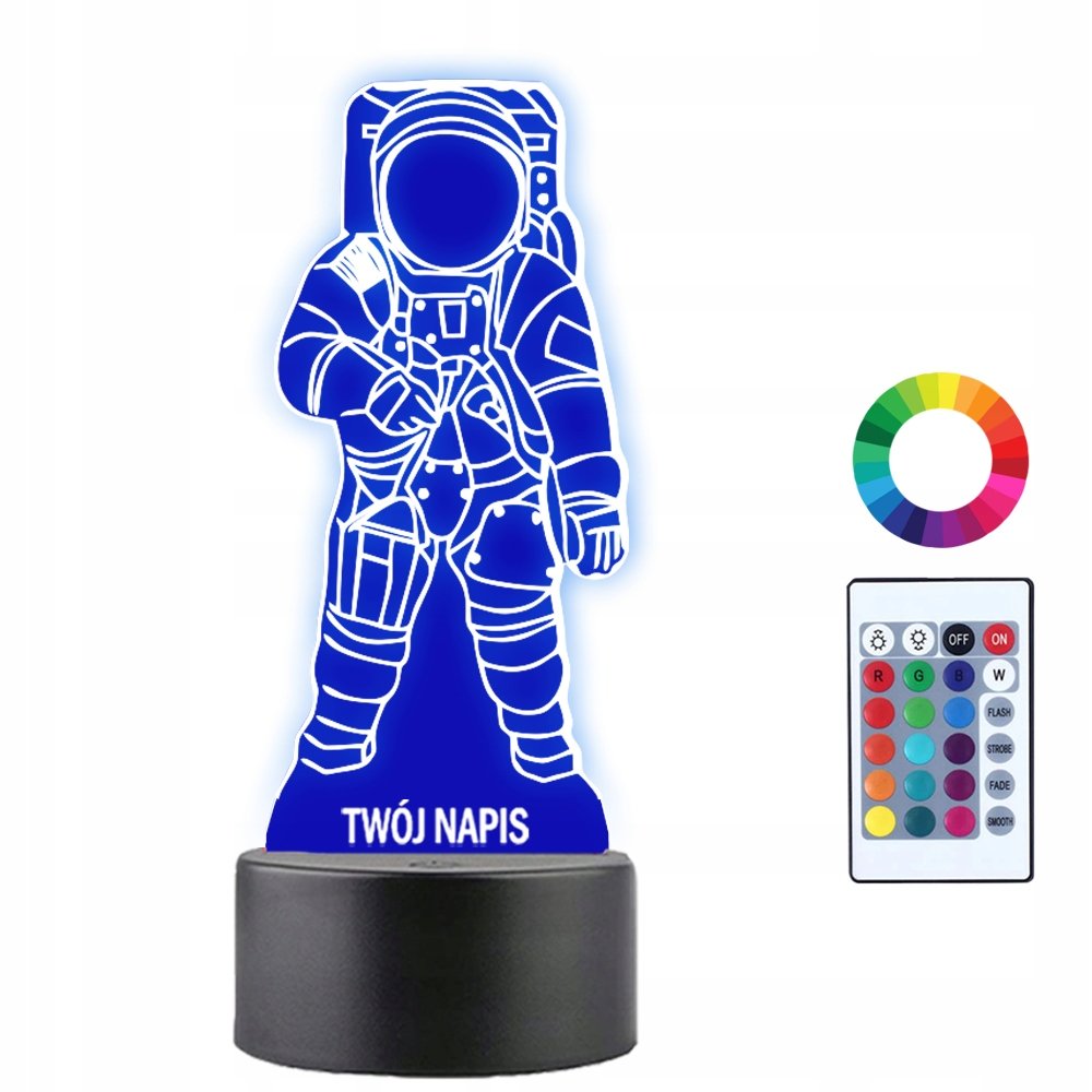 Lampka Nocna 3D LED Astronauta Prezent