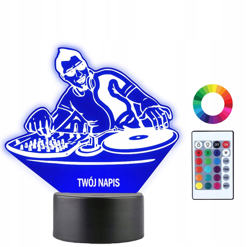 Lampka Nocna 3D Led Dj Konsola Prezent