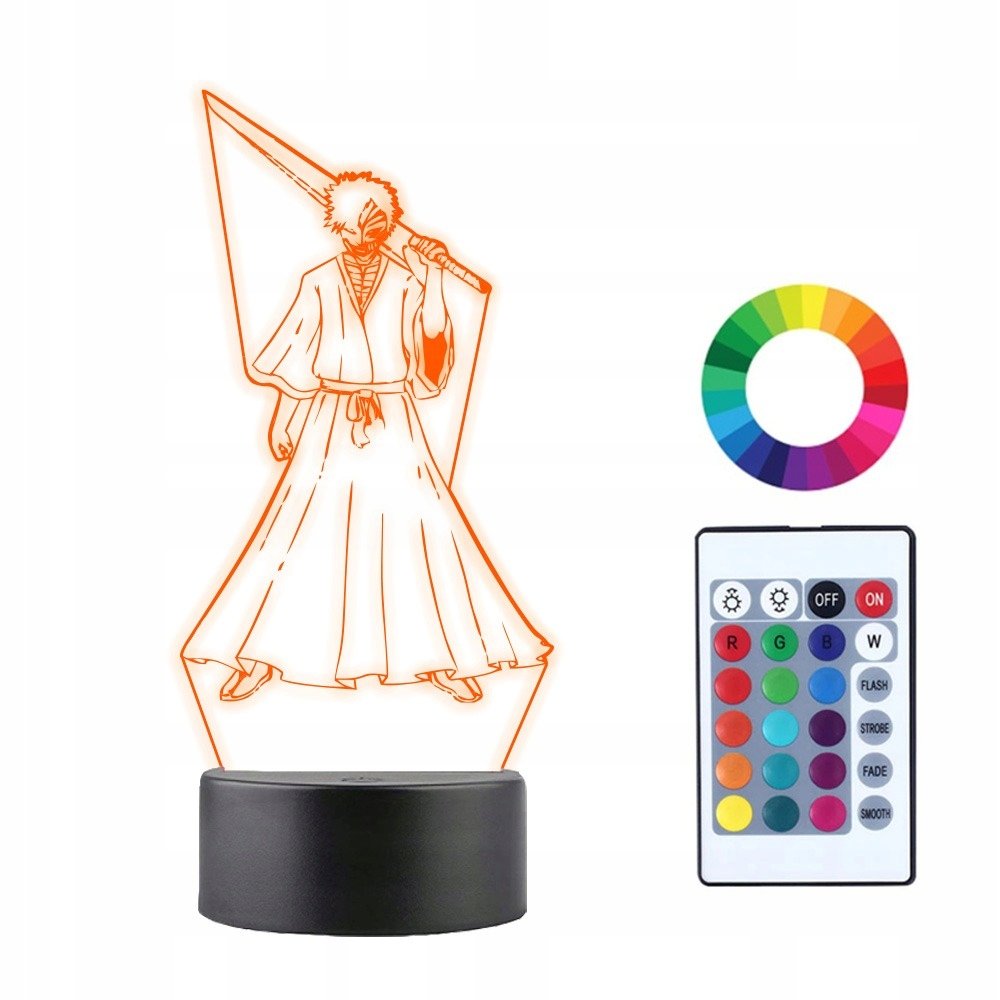 Lampka Nocna 3D Led Bleach Ichigo Bankai Prezent