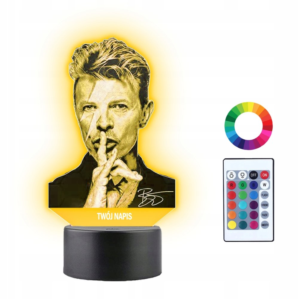 Lampka Nocna 3D LED David Bowie Prezent