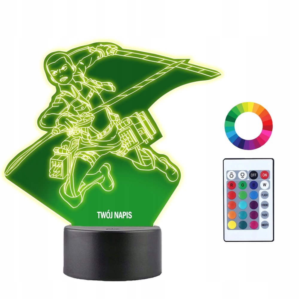 Lampka Nocna 3D LED Connie Springer Atak Tytanów