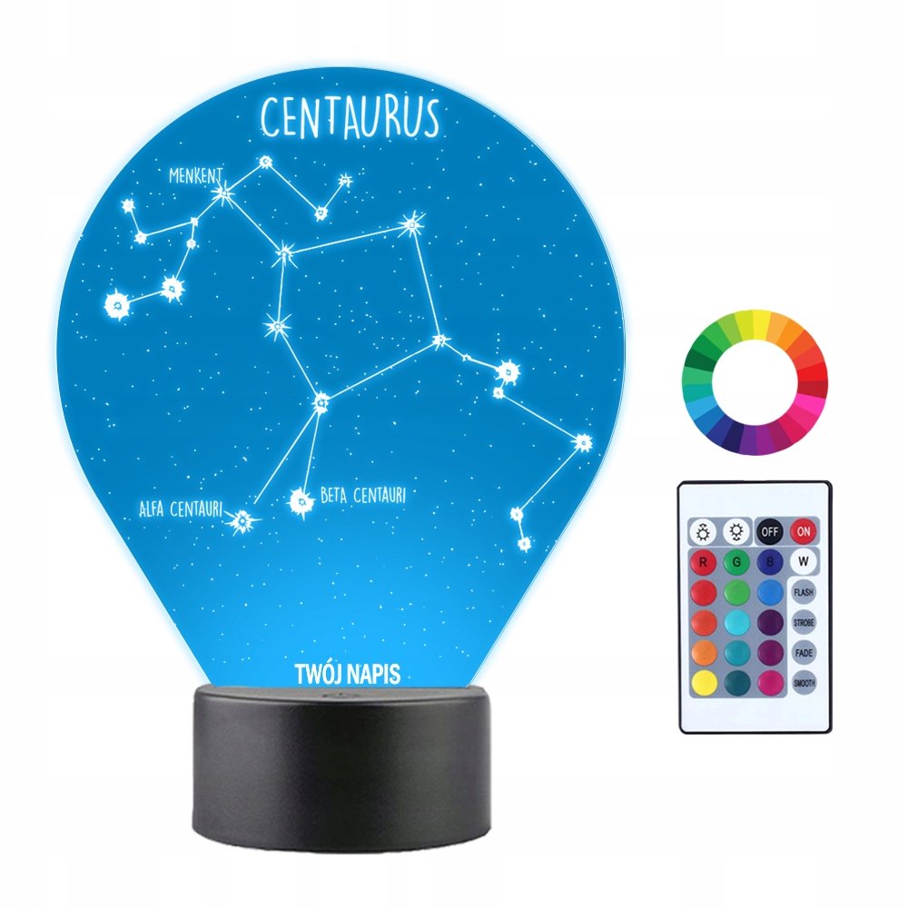 Lampka Nocna 3D LED Alfa Centauri Prezent