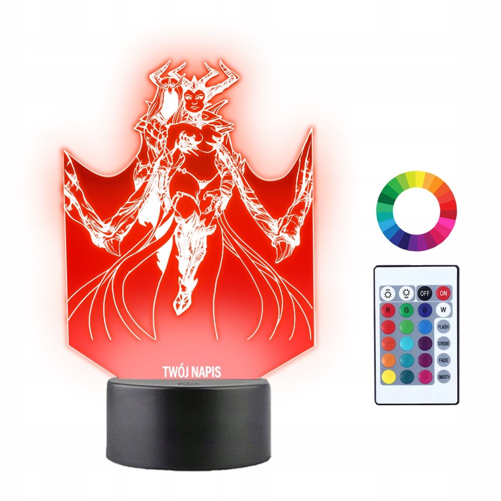 Lampka Nocna 3D LED Diablo IV Lilith Prezent