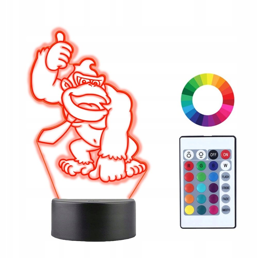 Lampka Nocna 3D LED Donkey Kong Prezent