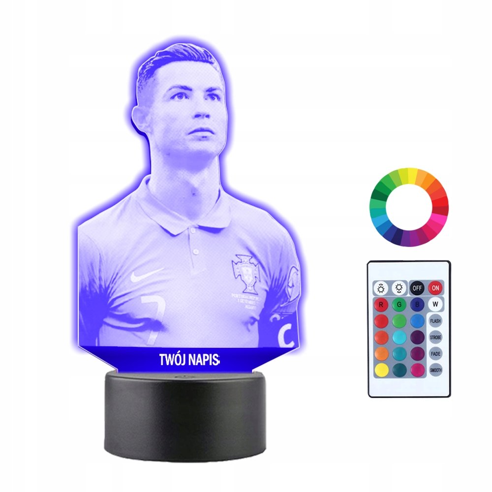 Lampka Nocna 3D LED Cristiano Ronaldo Prezent