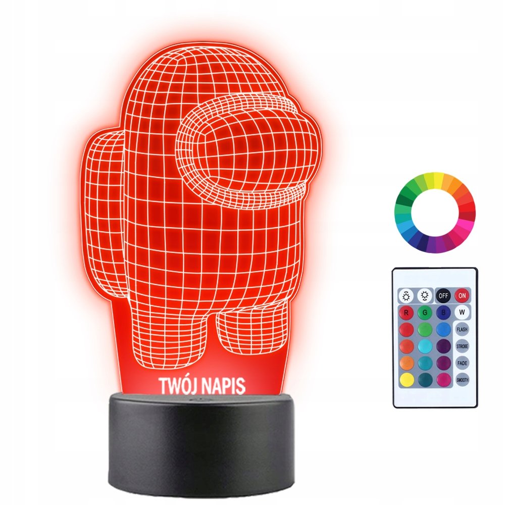 Lampka Nocna 3D LED Among Us Prezent