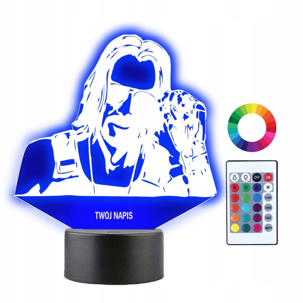 Lampka Nocna 3D LED Cyberpunk Johnny Silverhand